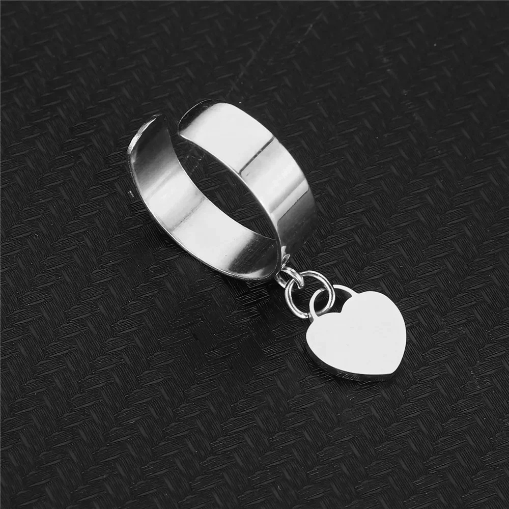 Bague Cœur Breloque acier inox