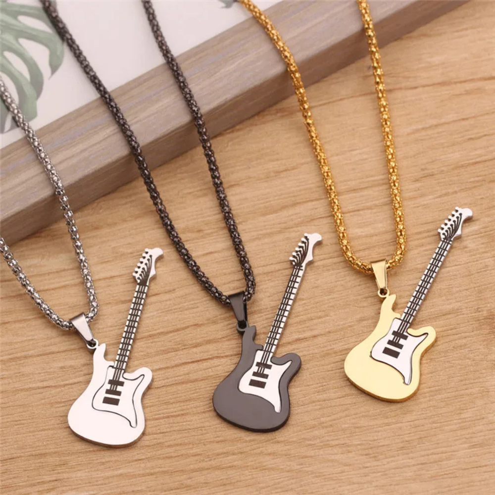 Collier avec Guitare homme