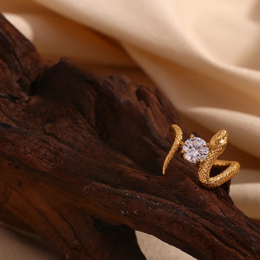 Bague Serpent Diamant reglable