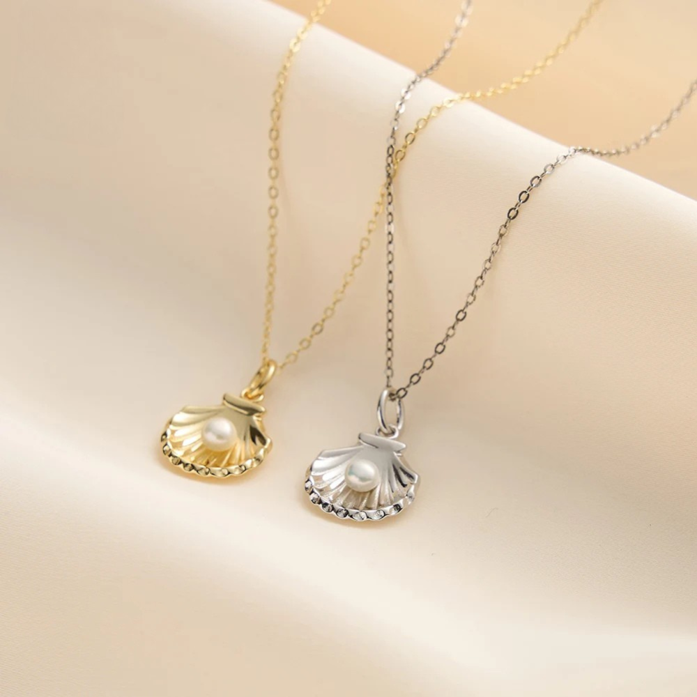Collier Coquillage Perle pendentif