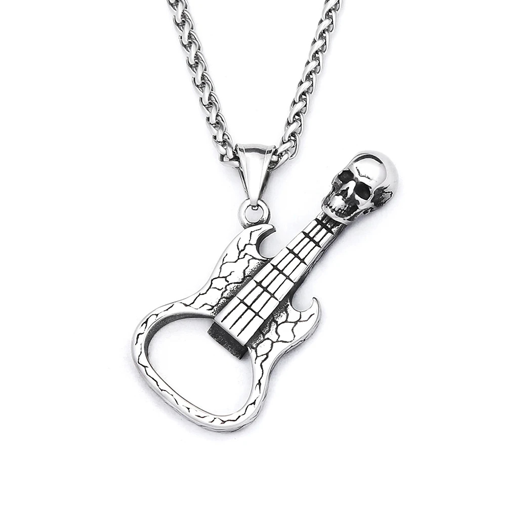 Collier Guitare Tête de Mort