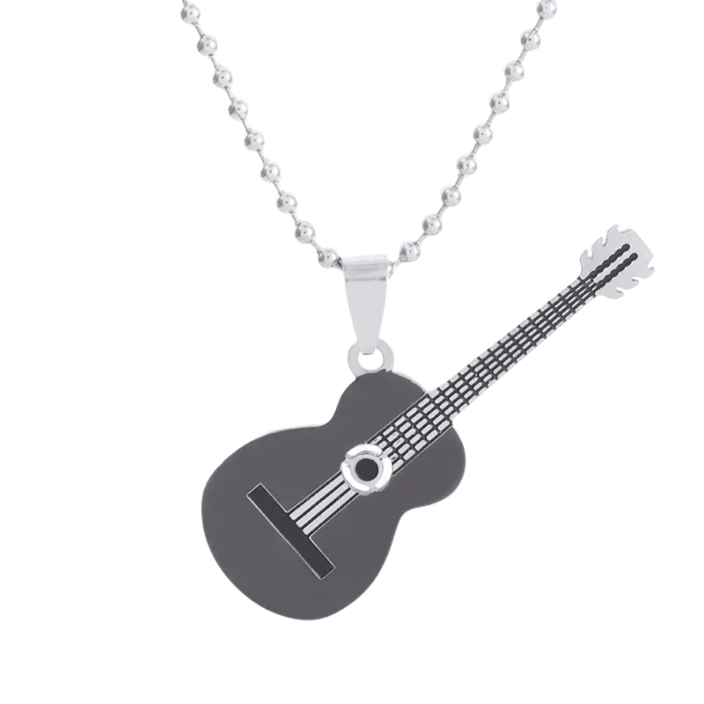 Pendentif Guitare Gitan noir