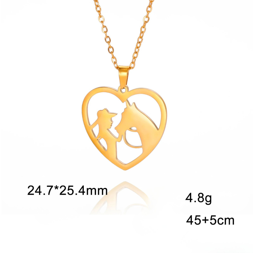 Collier Cavalière fille pendentif