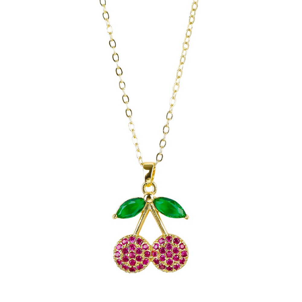 Collier Pendentif Cerise