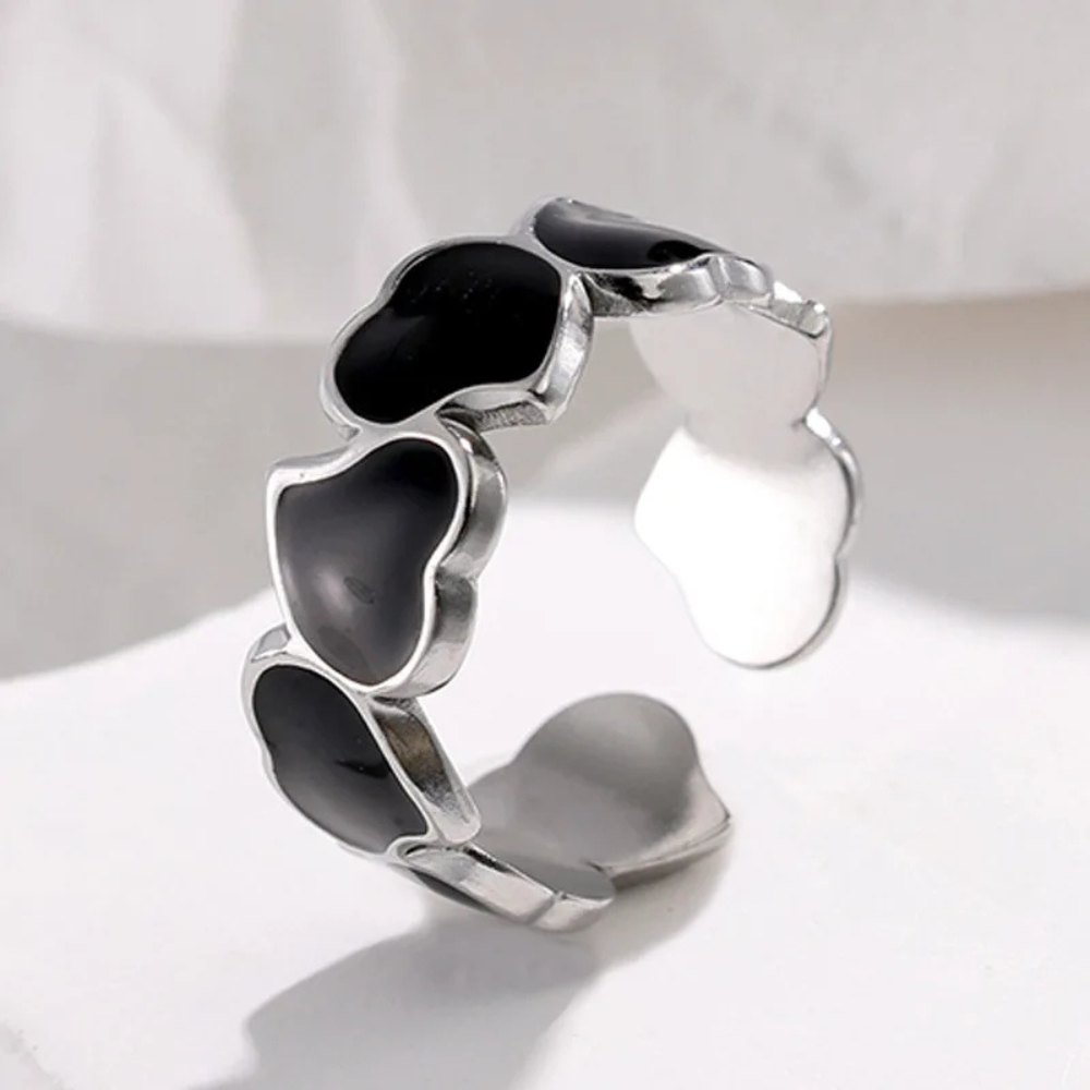 Bague Coeur Bohème noir