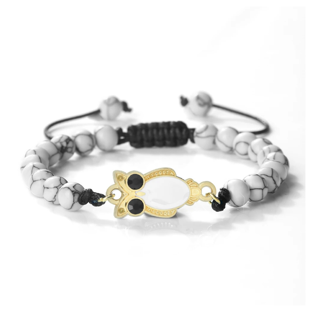 Bracelet Homme Chouette blanc