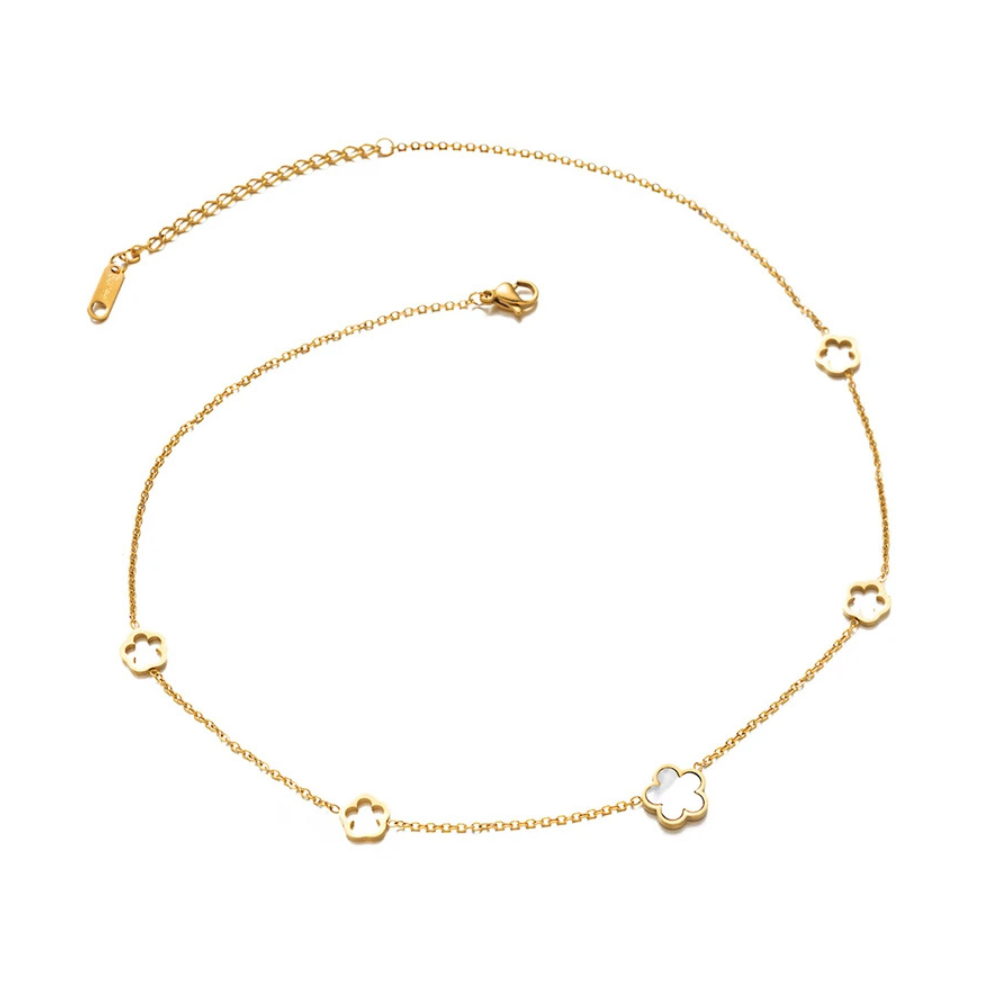 Collier Multiple Fleurs nacre