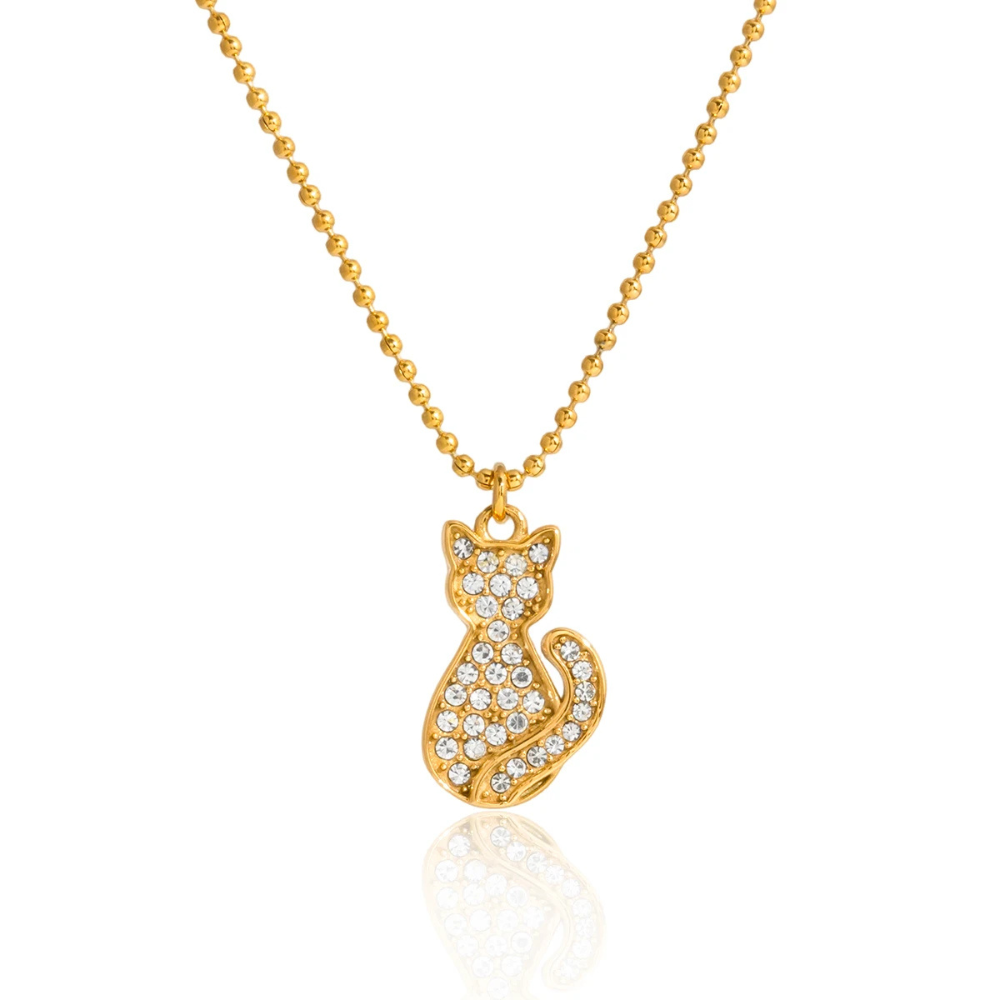 Collier Chat Strass