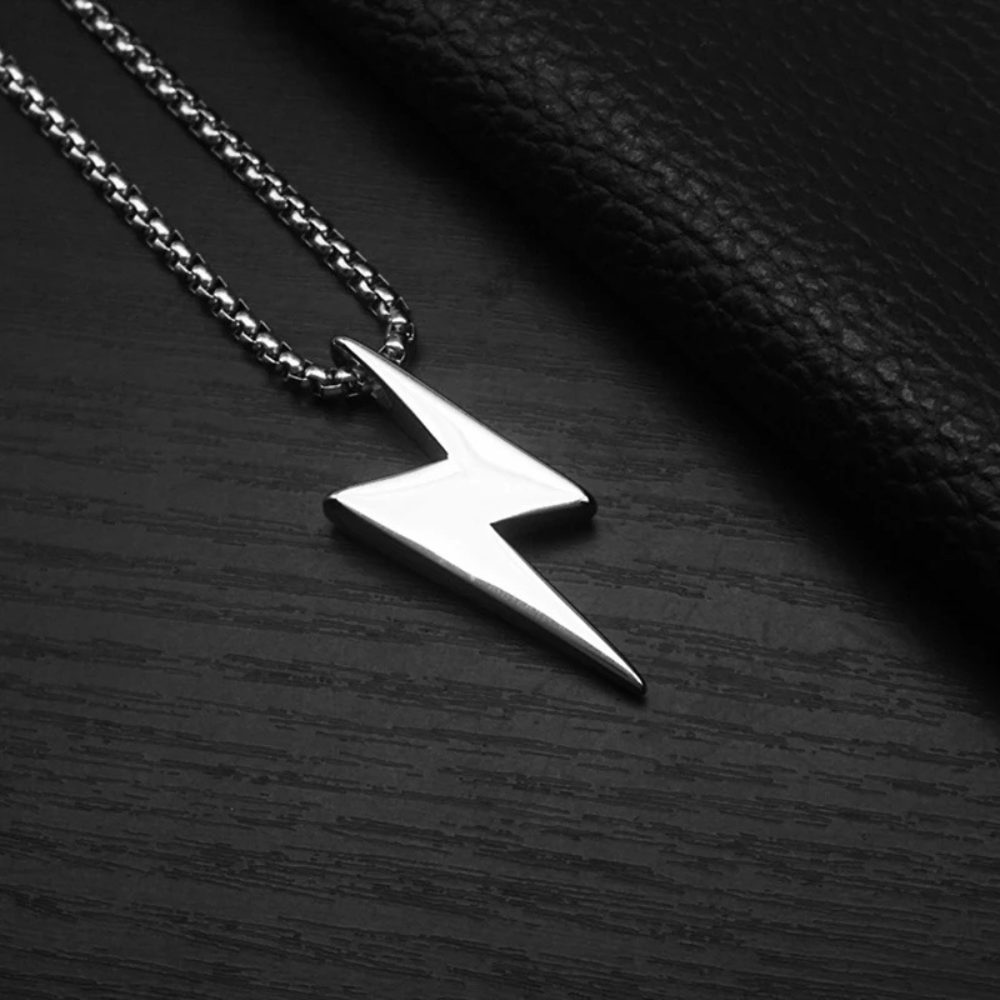 Collier Pendentif Éclair argent