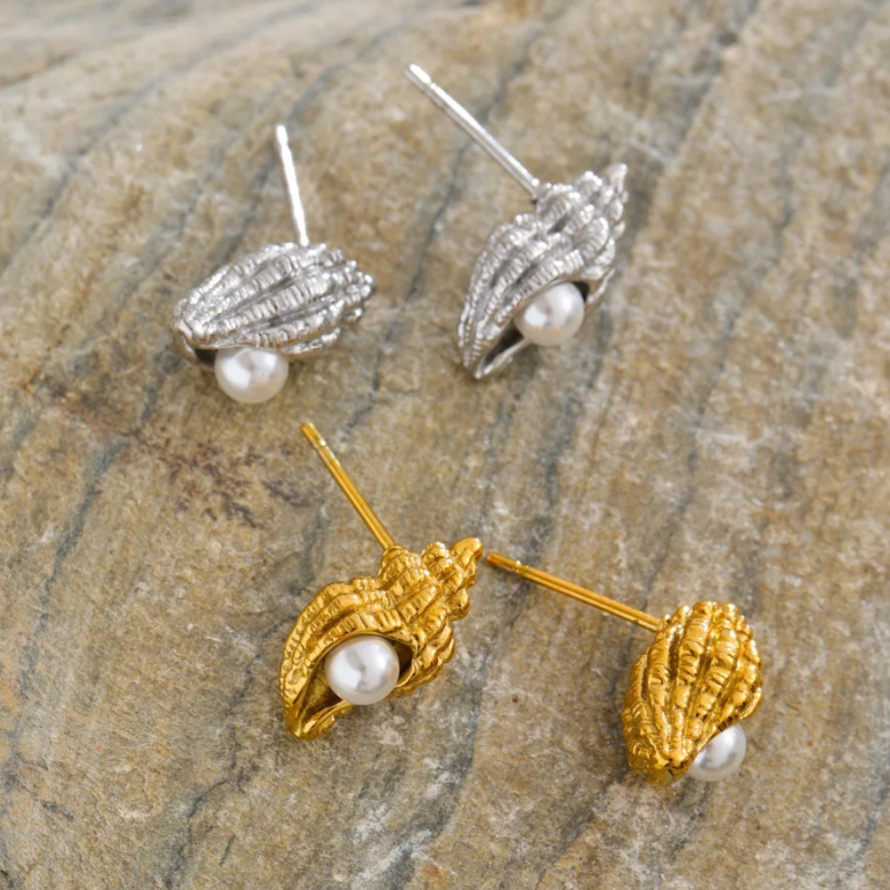 Boucles d'Oreilles Coquillage Perleor femme