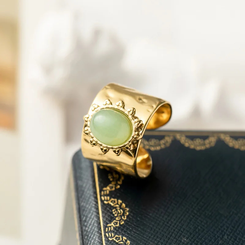 Bague or Vert d'Eau