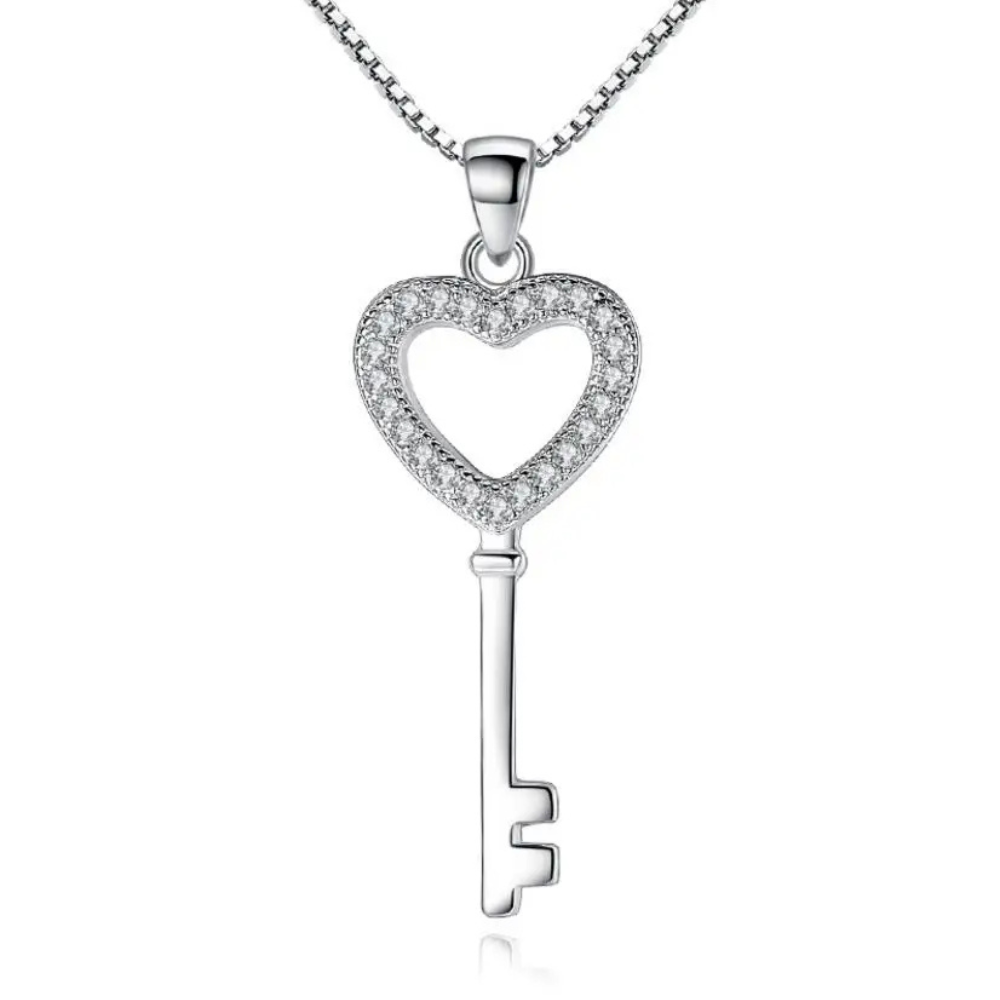 Collier Clé Argent Femme