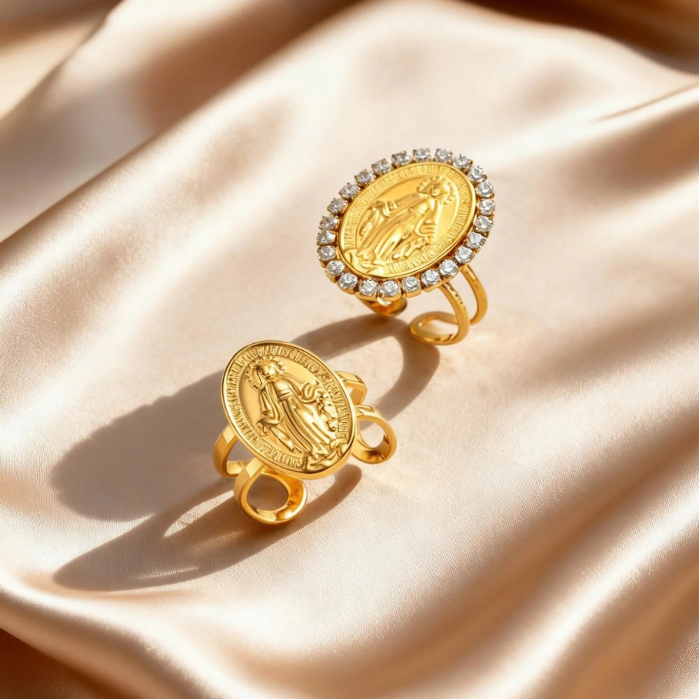 Bague Vierge Marie diamant