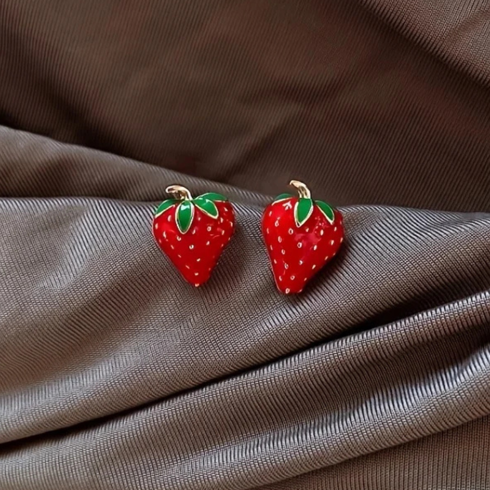 Boucles d'Oreilles Fraise fruit