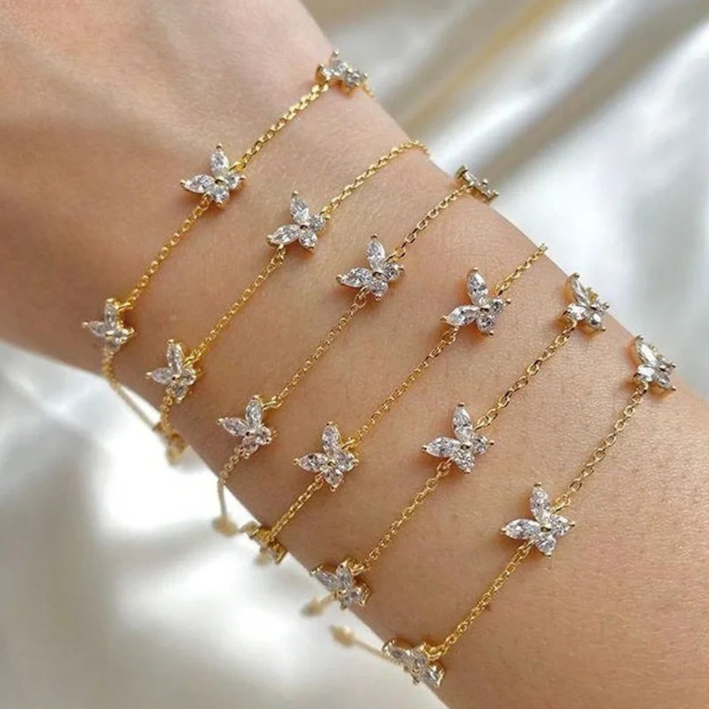 Bracelet Papillon pour Femme or