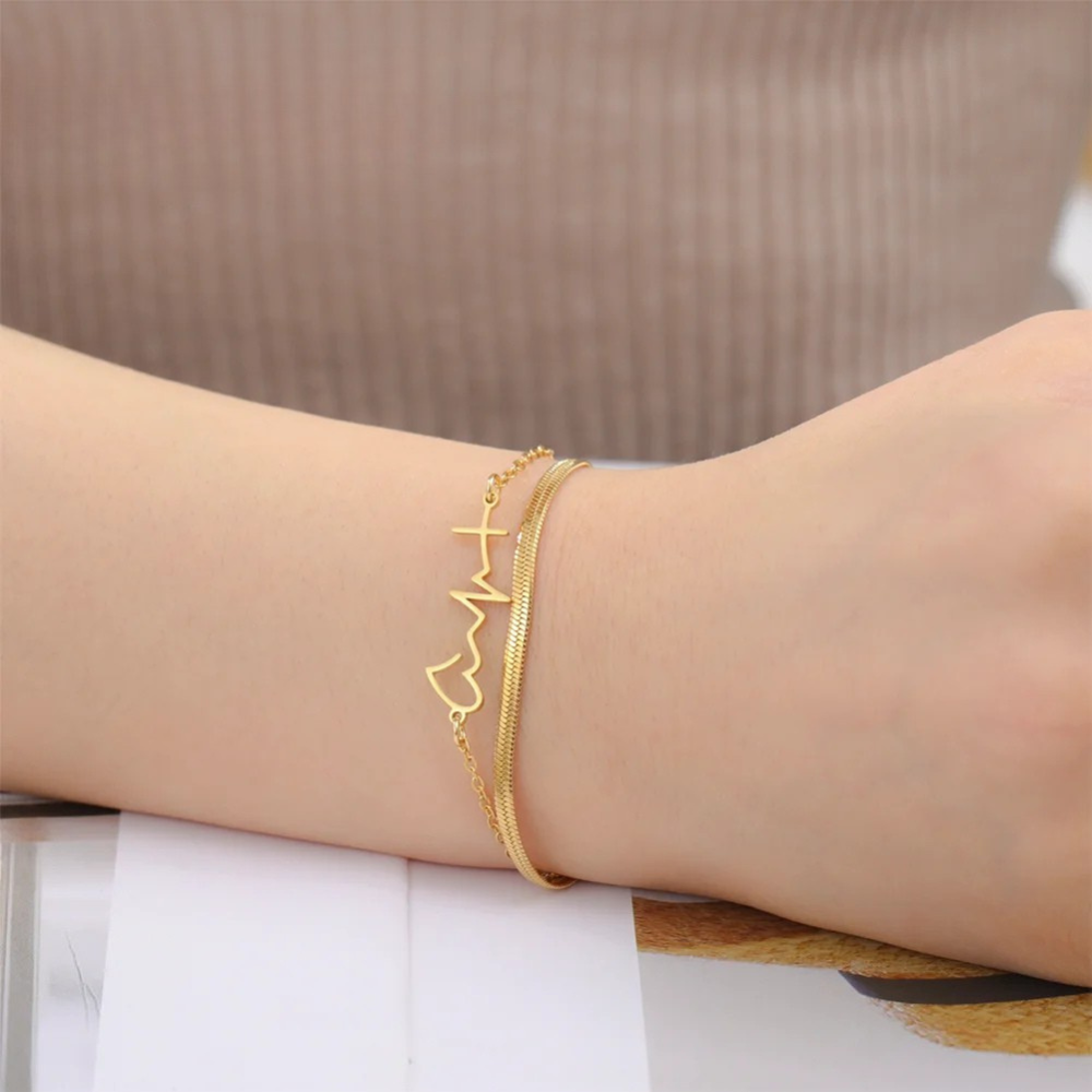 Bracelet Battement de Cœur Femme or