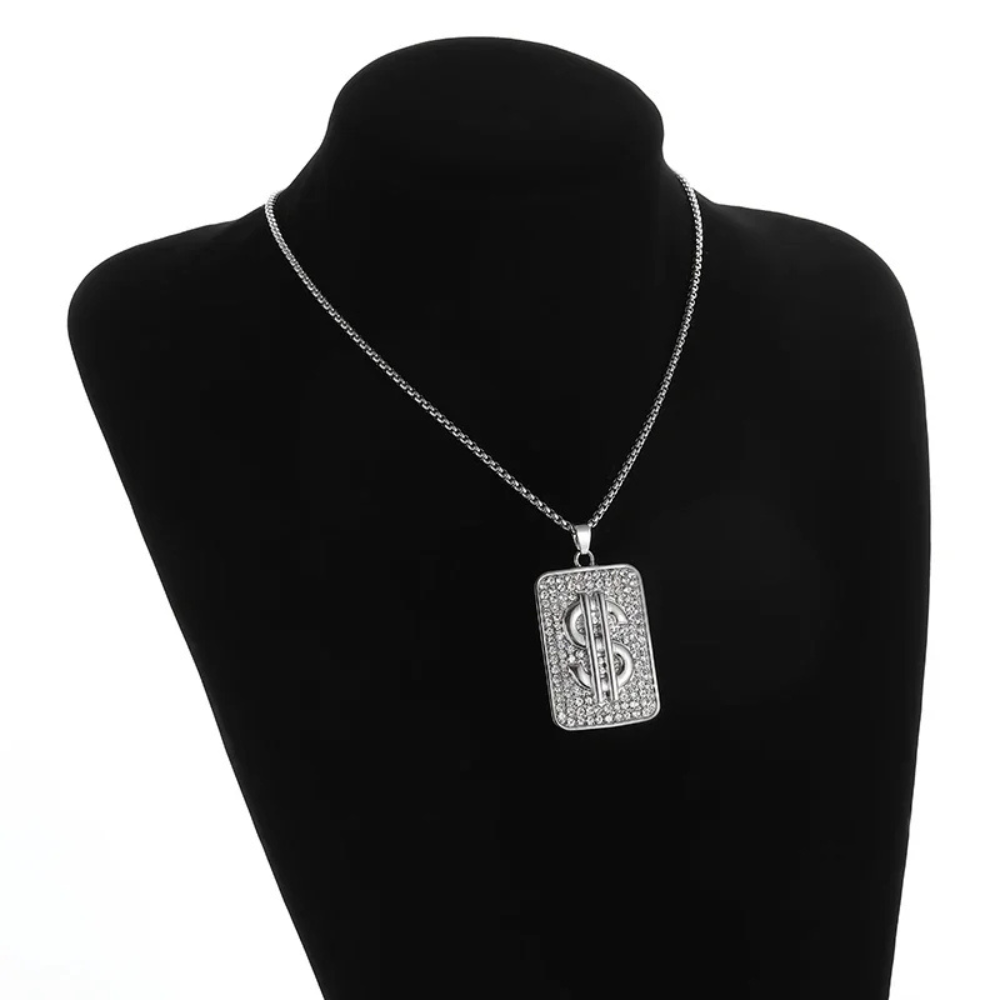 Collier Dollar Billet argent