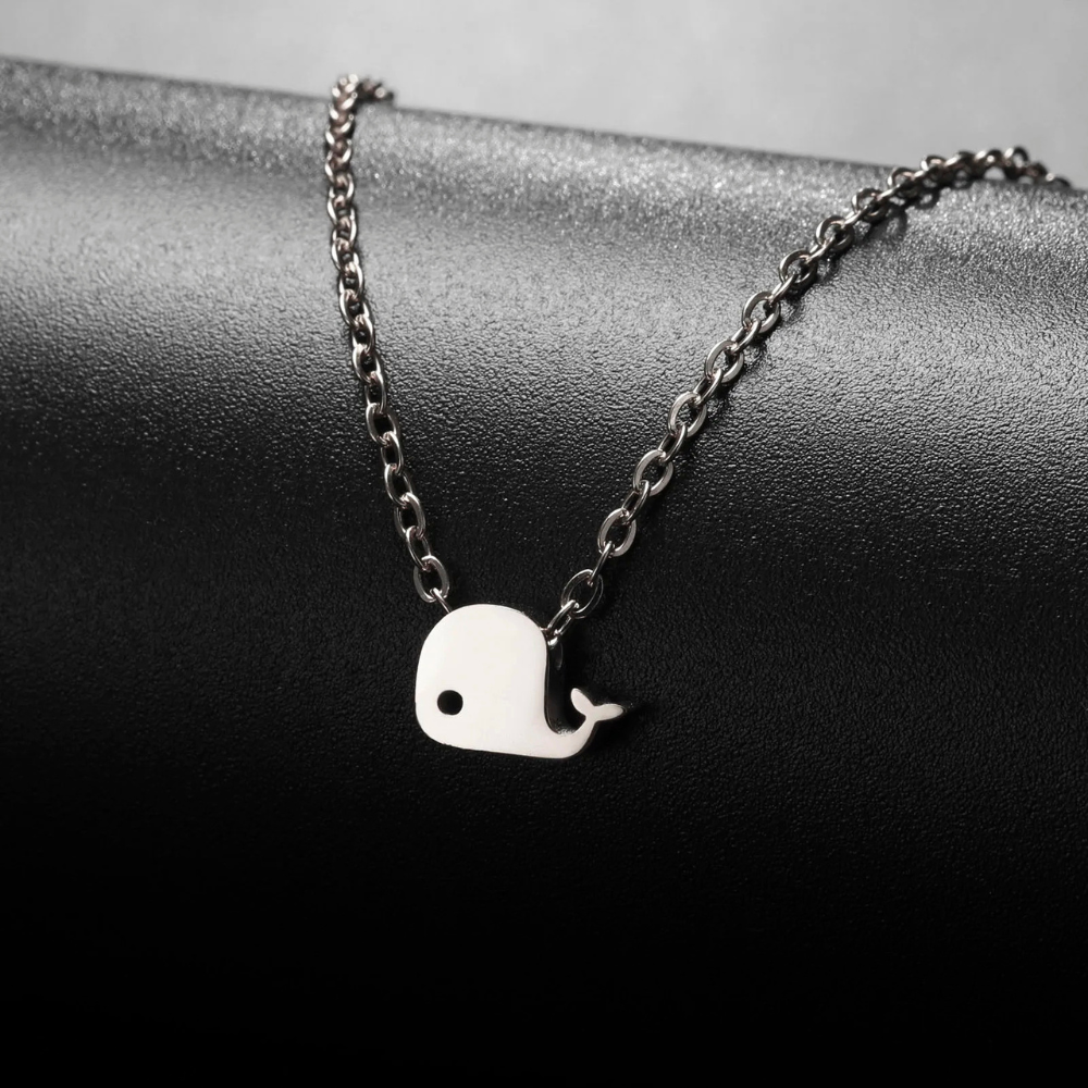 Collier Baleine Femme acier