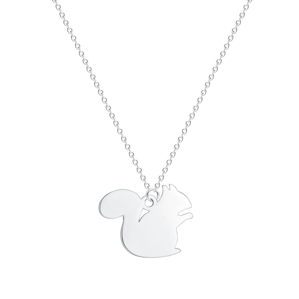 Collier Écureuil Femme argent