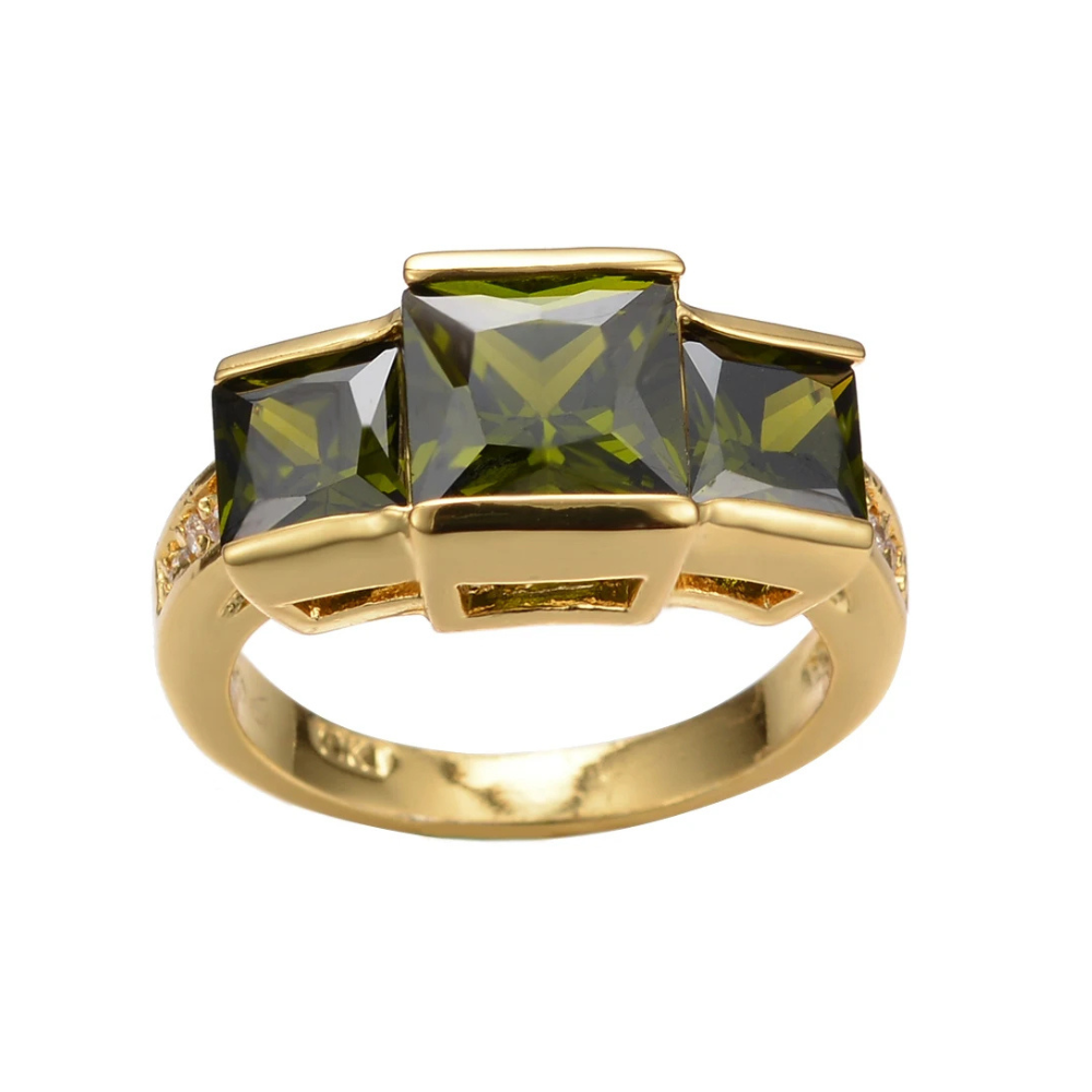 Bague Pierre Verte Opaque femme