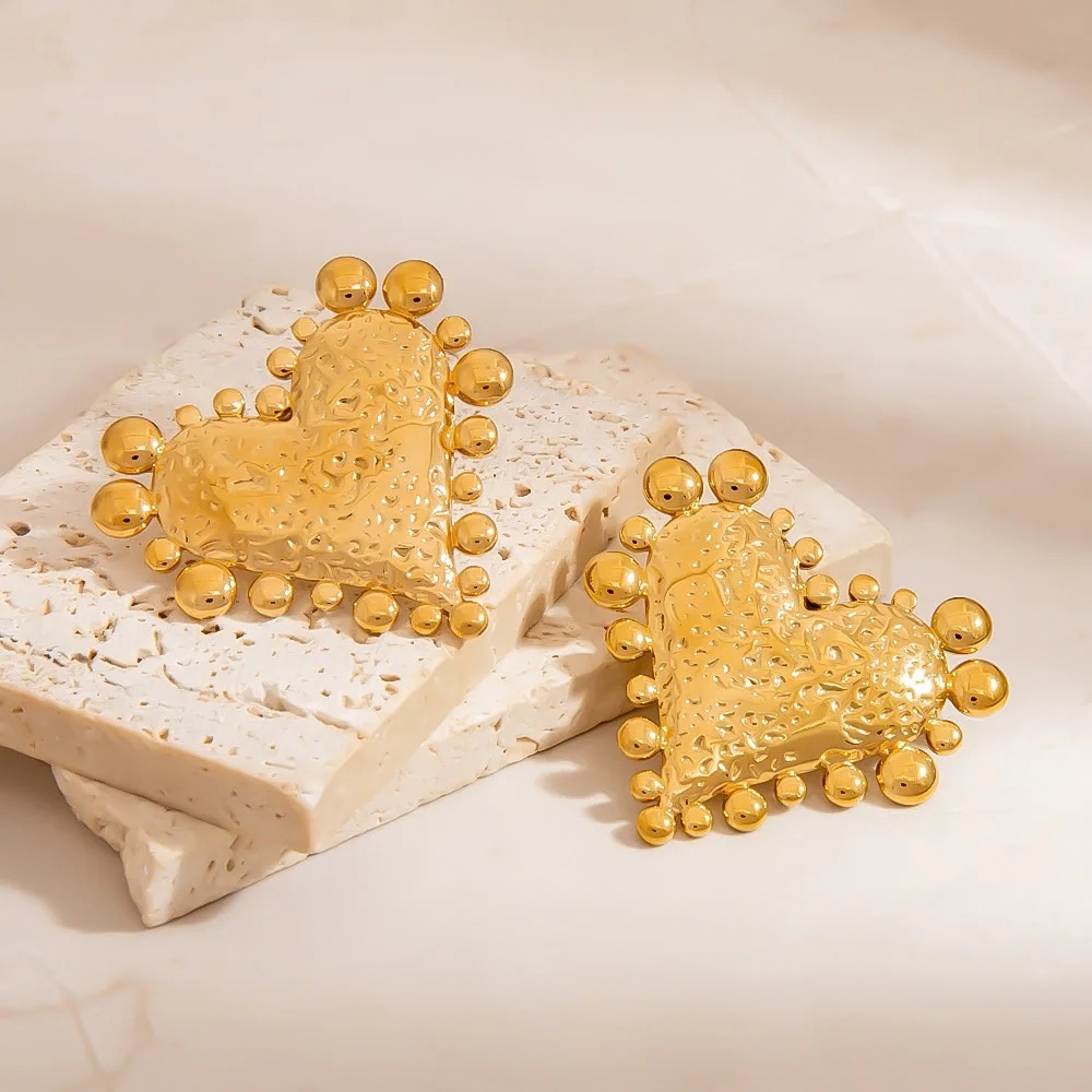 Boucles d'Oreilles Cœur Vintage femme