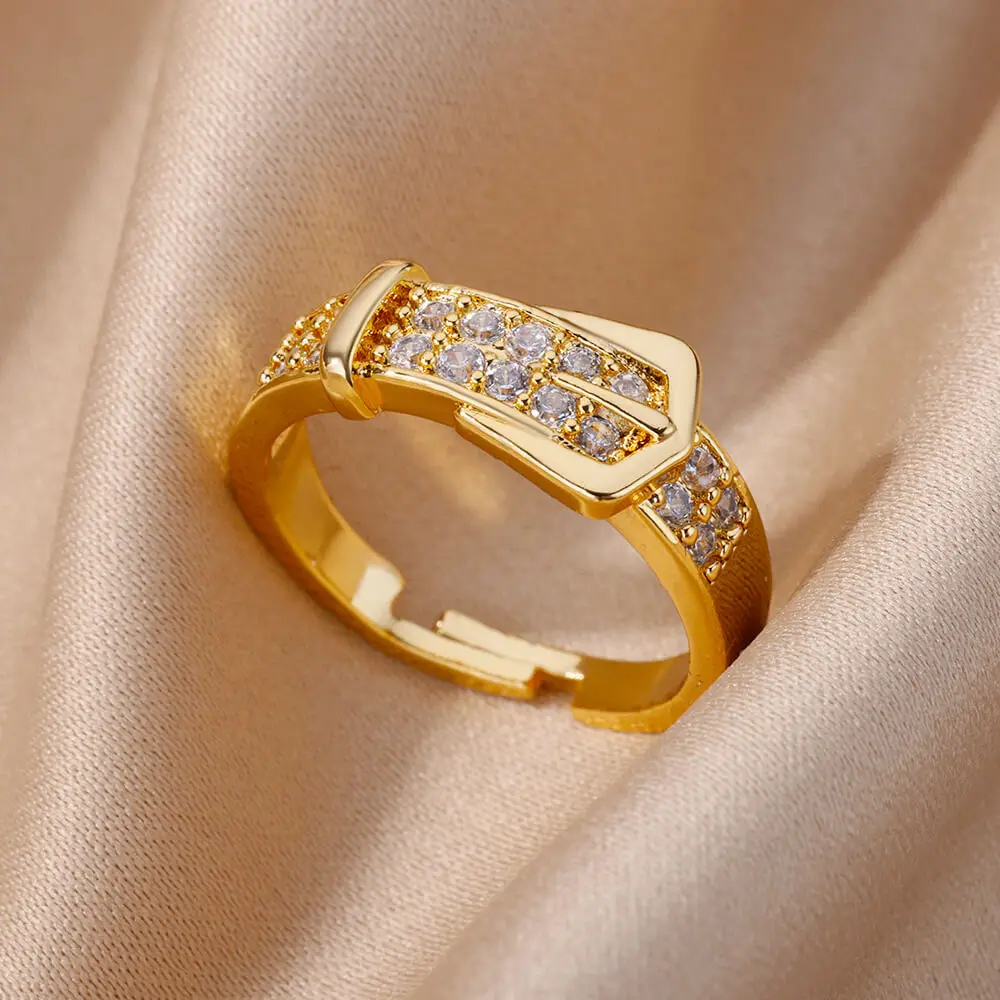 Bague Ceinture diamant or
