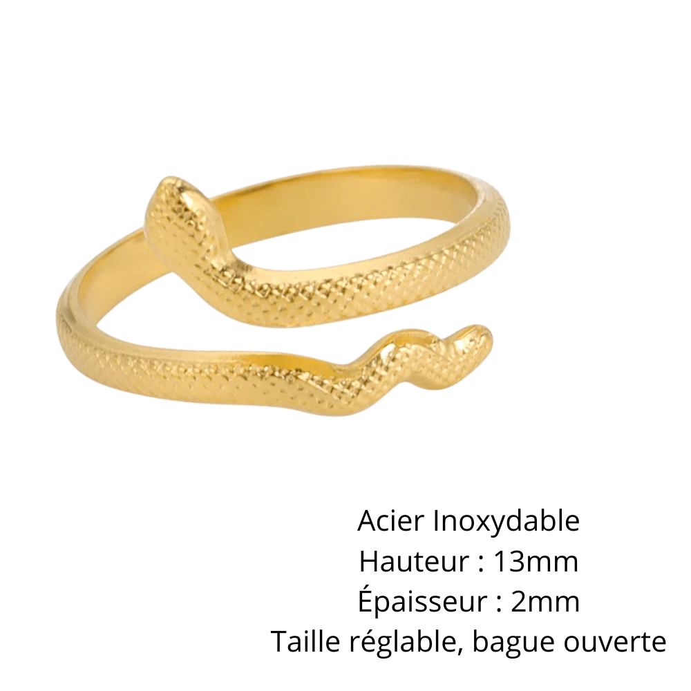 Bague Serpent Vague or