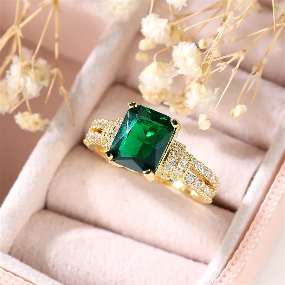 Bague Or Saphir Vert diamant