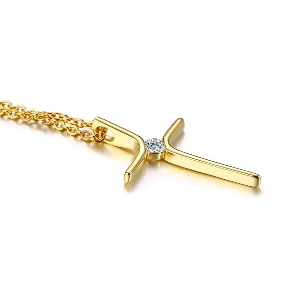 Collier Croix Diamant blanc Femme