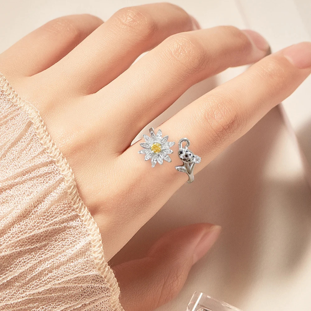 Bague fleur Anti-Stress