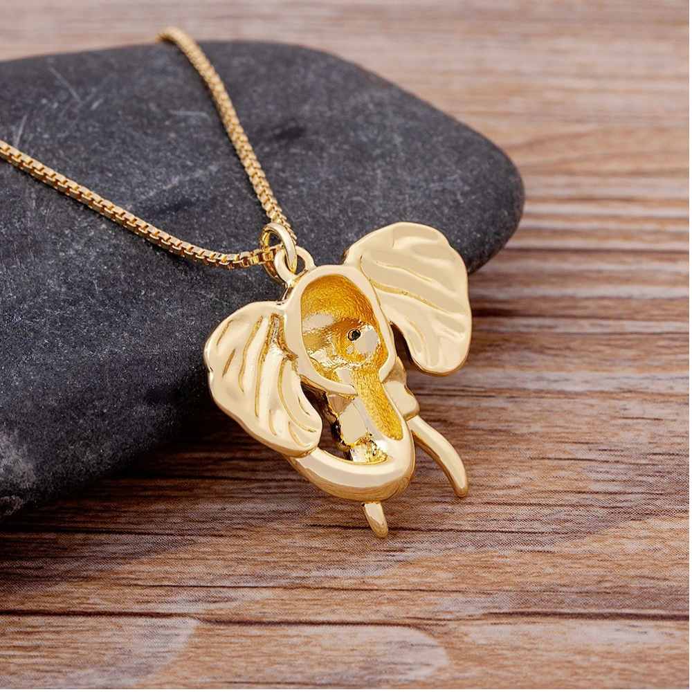 Collier Grosse Tête d'Éléphant femme