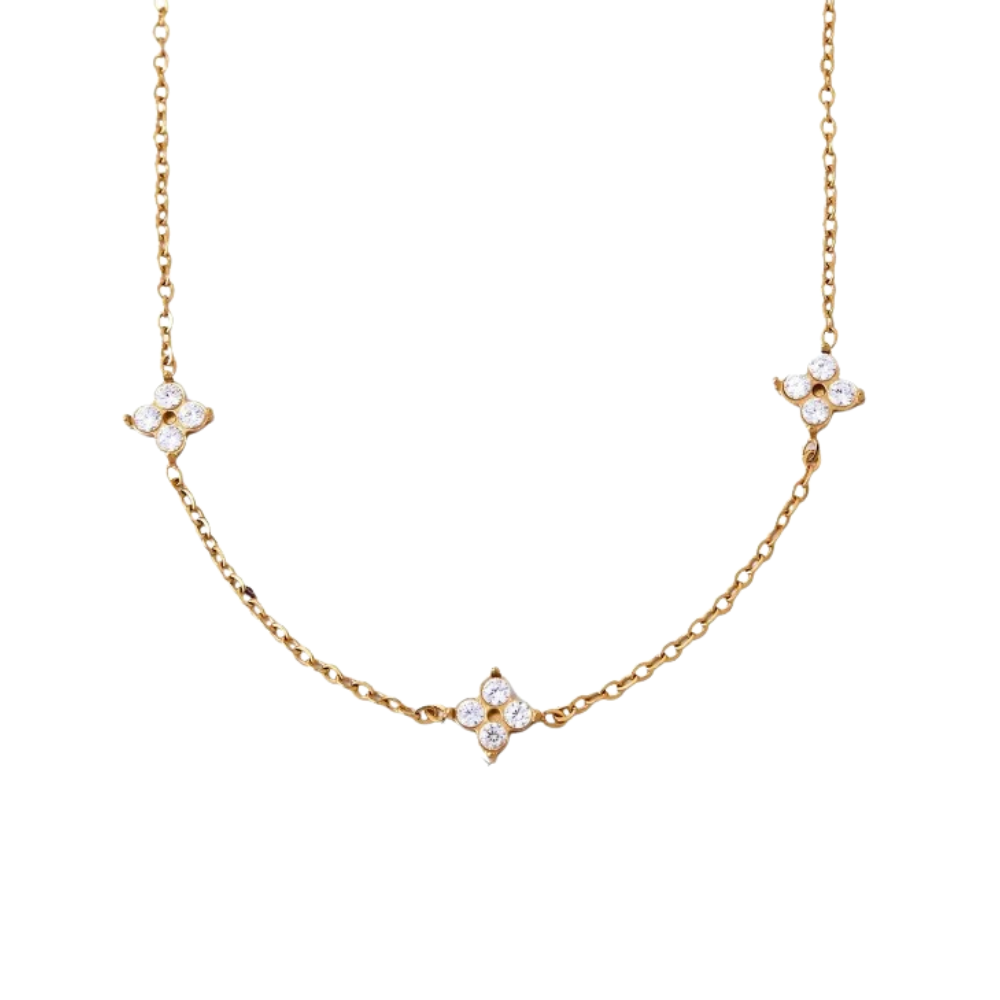 Collier Fleur Ras de Cou