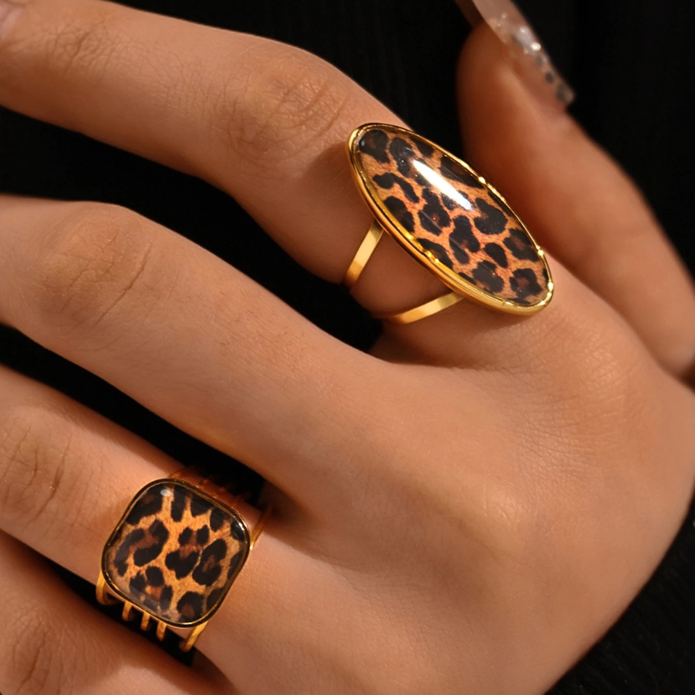Bague Imprimé Léopard pas cher