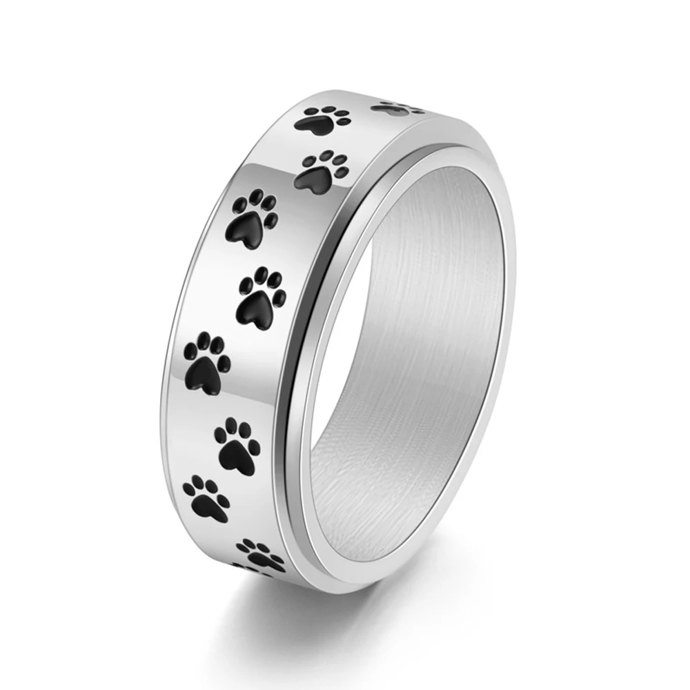 Anneau Pattes de Chien argent