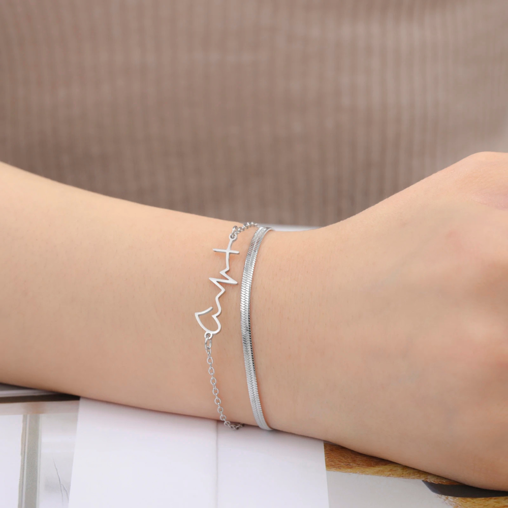 Bracelet Battement de Cœur Femme chaine
