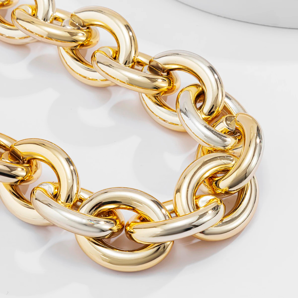Collier Grosse Maille Doré or