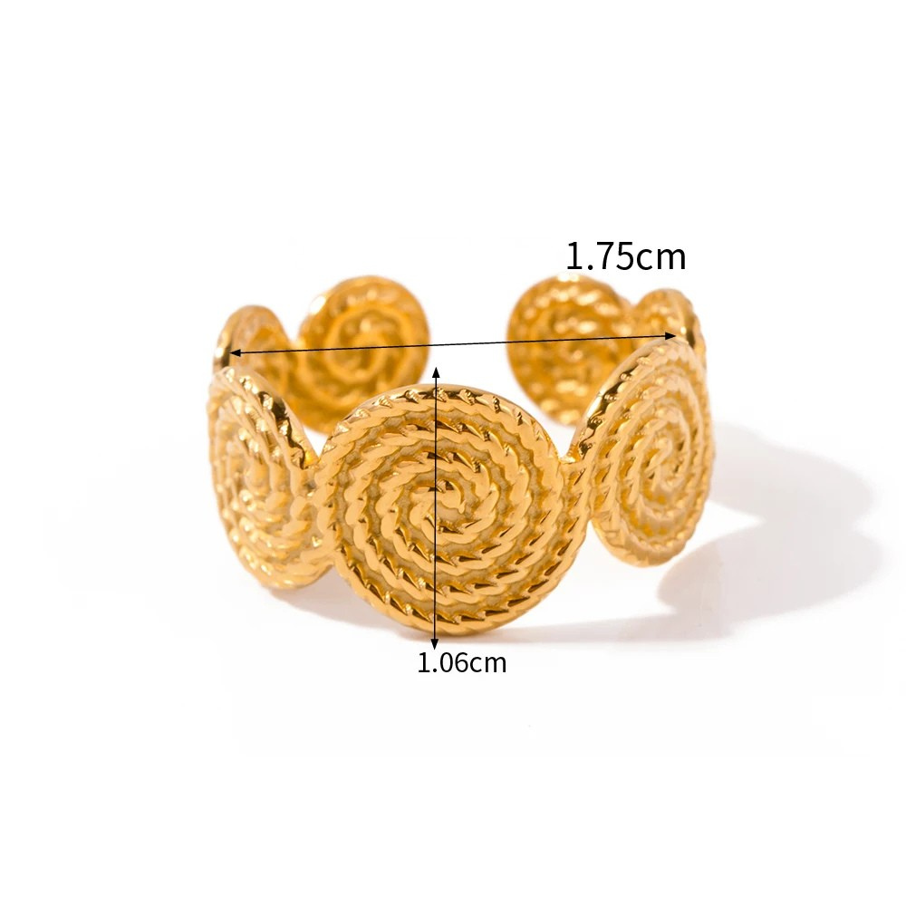 Gros Jonc Spirale Femme or