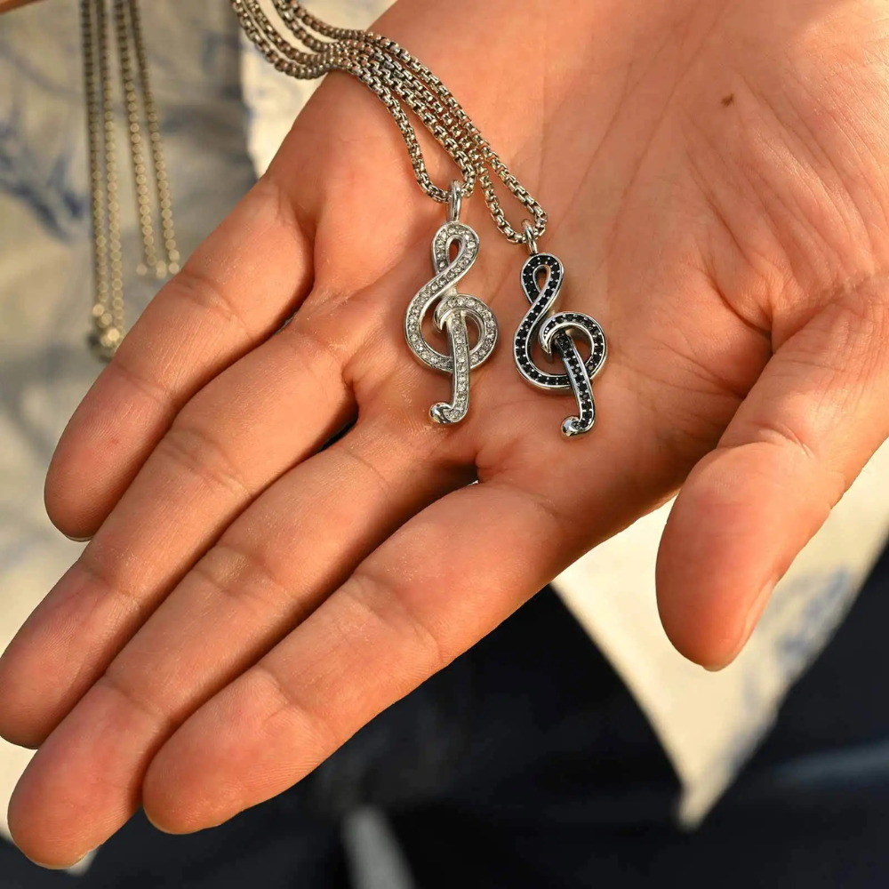 Collier Clé de Sol Homme acier inox