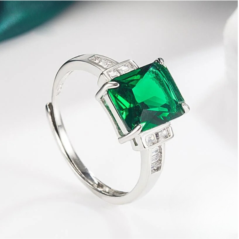 Bague Pierre Vert Émeraude