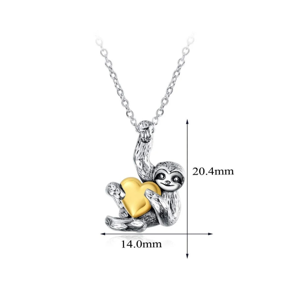 Collier Paresseux Cœur