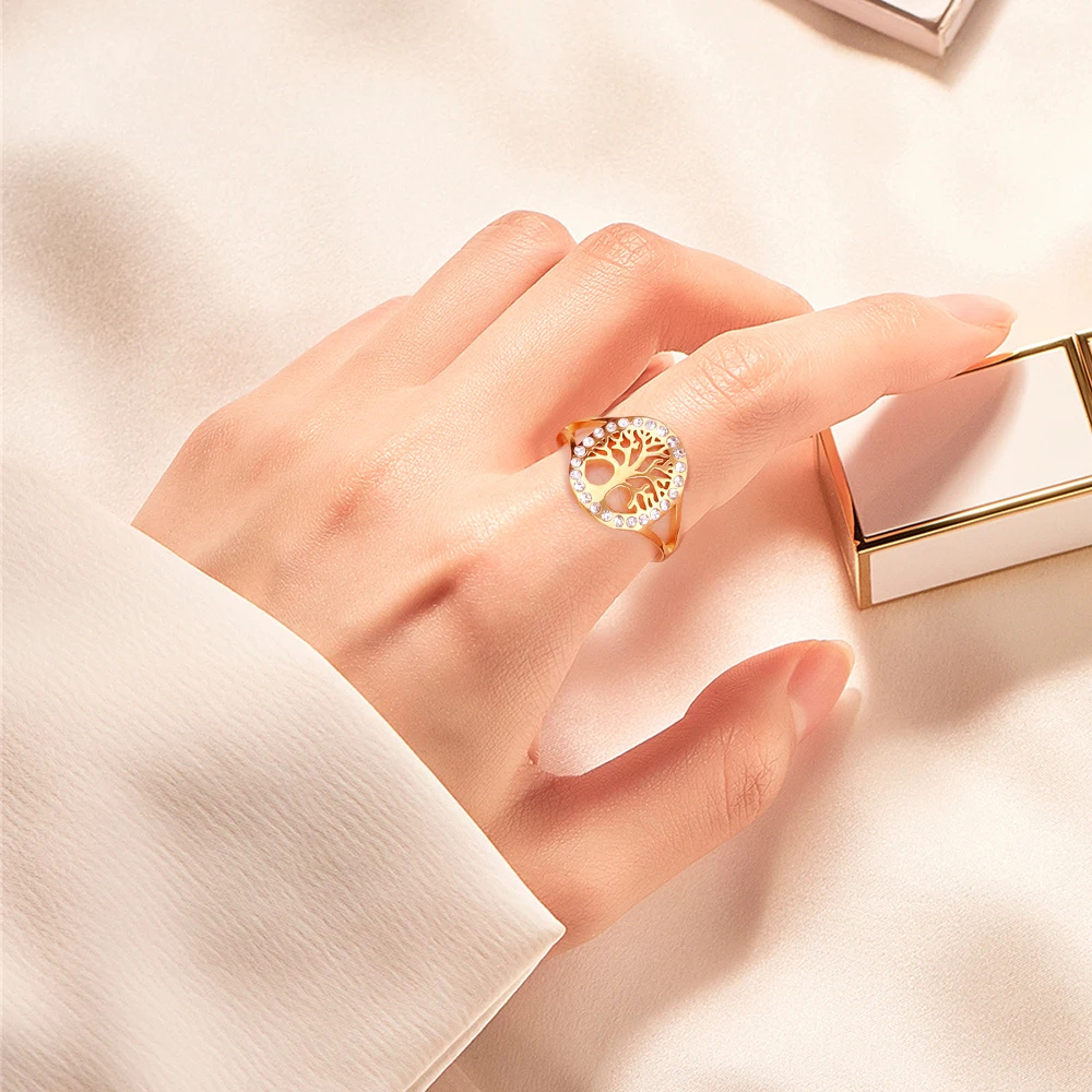 Bague Arbre de Vie Diamants or