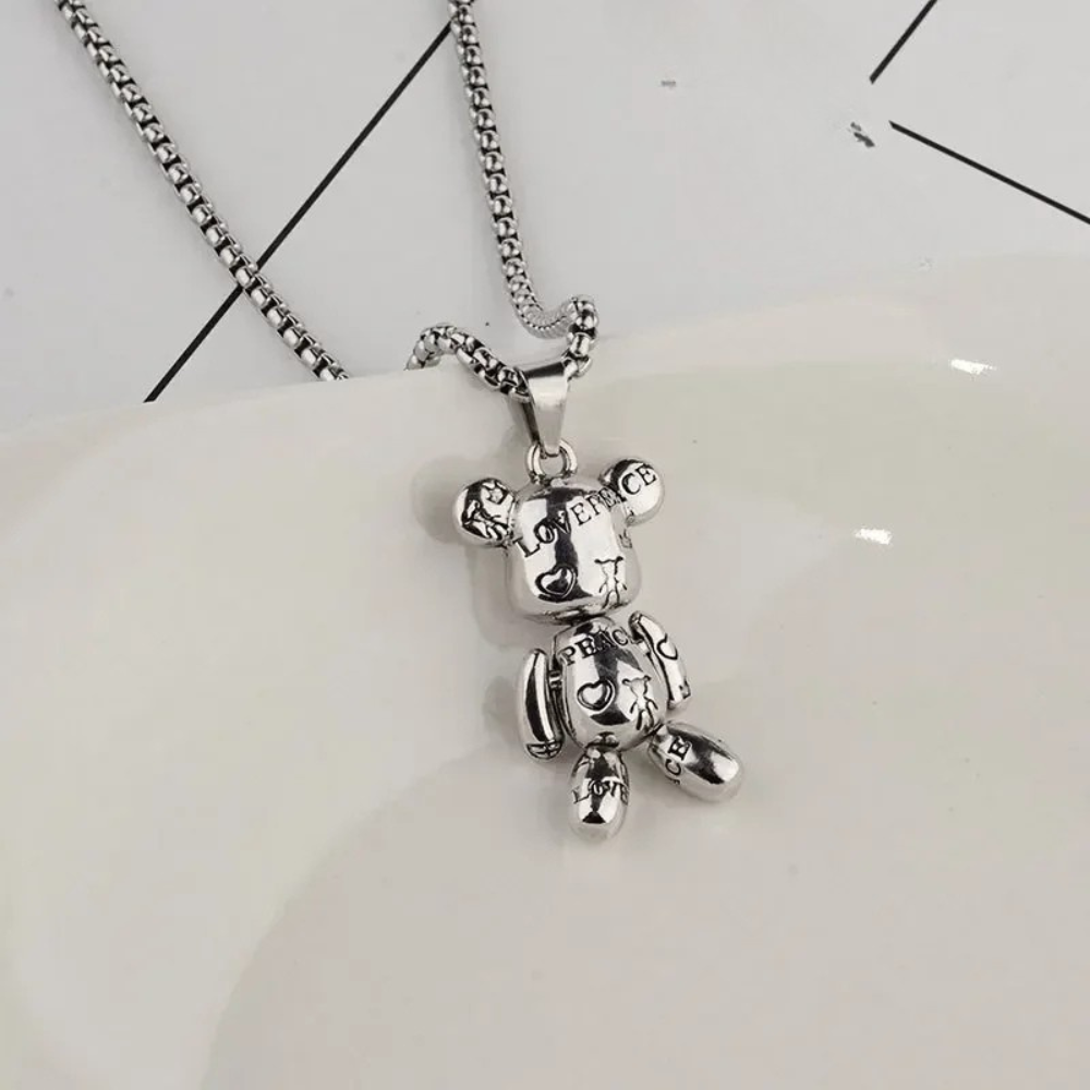 Collier Ourson Design argent