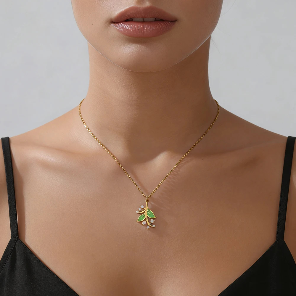 Collier Fleur Muguet or