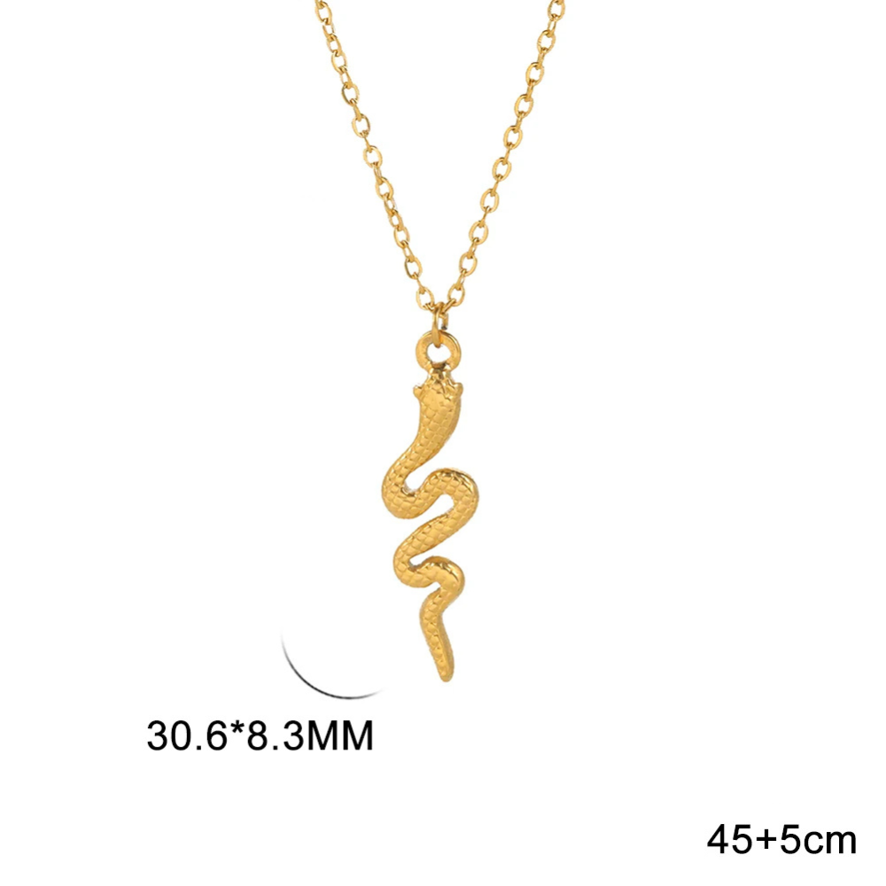 Collier Serpent Design doré