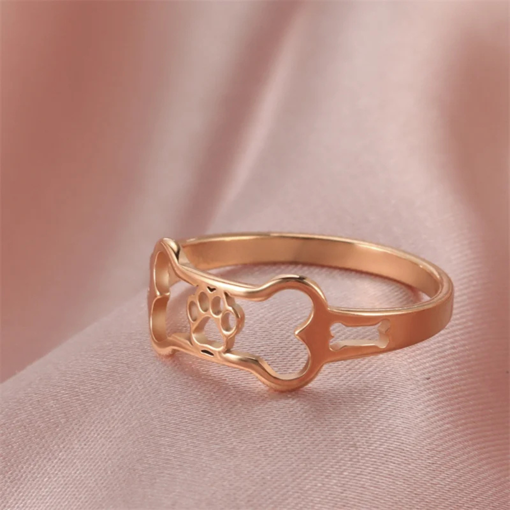 Bague Os de Chien rose