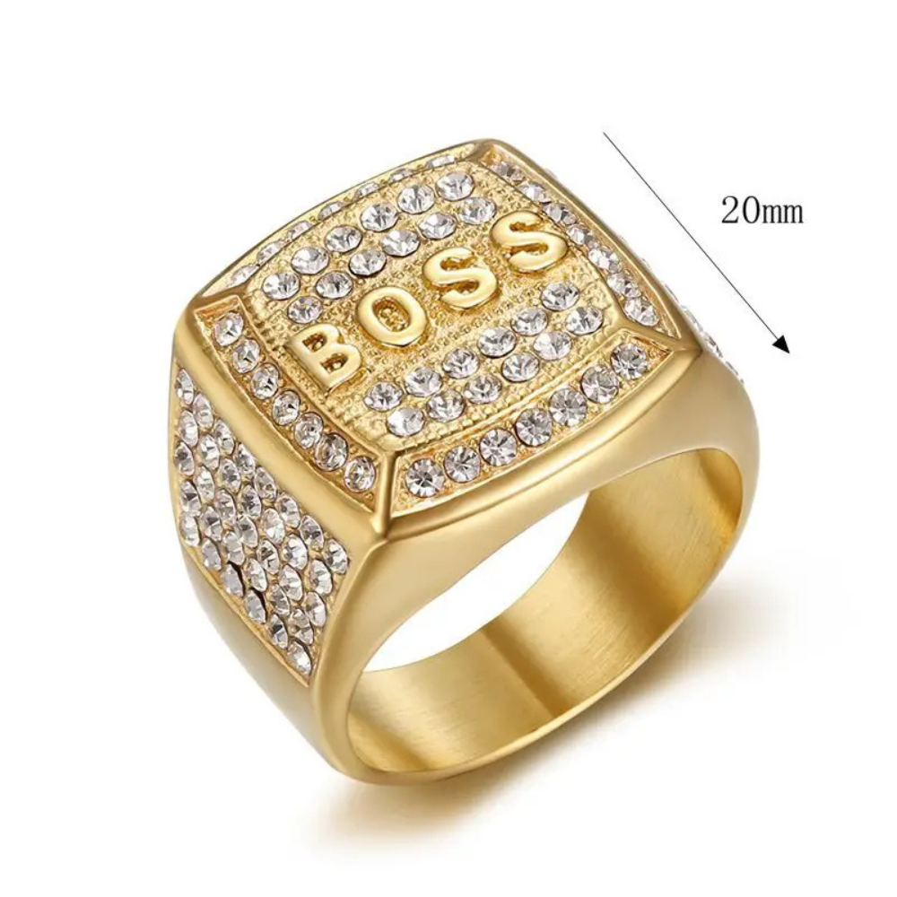 Chevalière Boss dorée