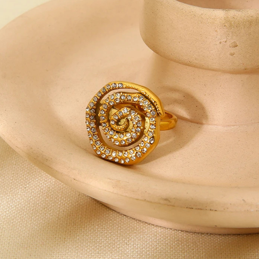 Bague Escargot Strass