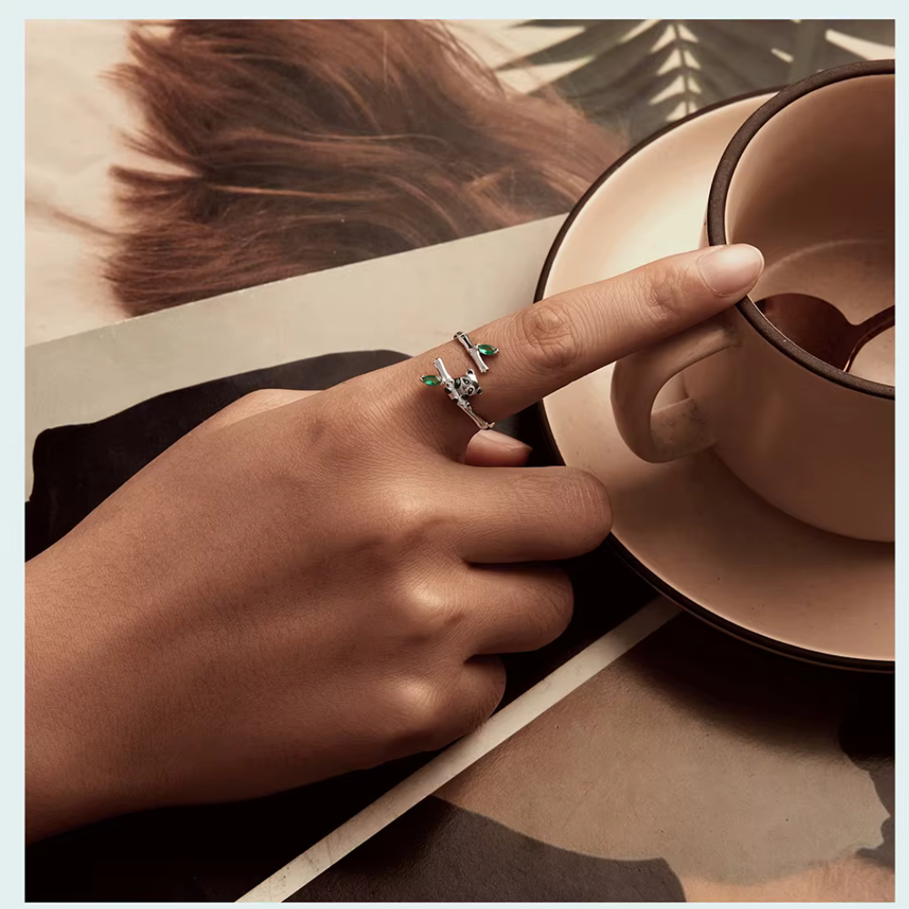 Bague Panda Argent femme
