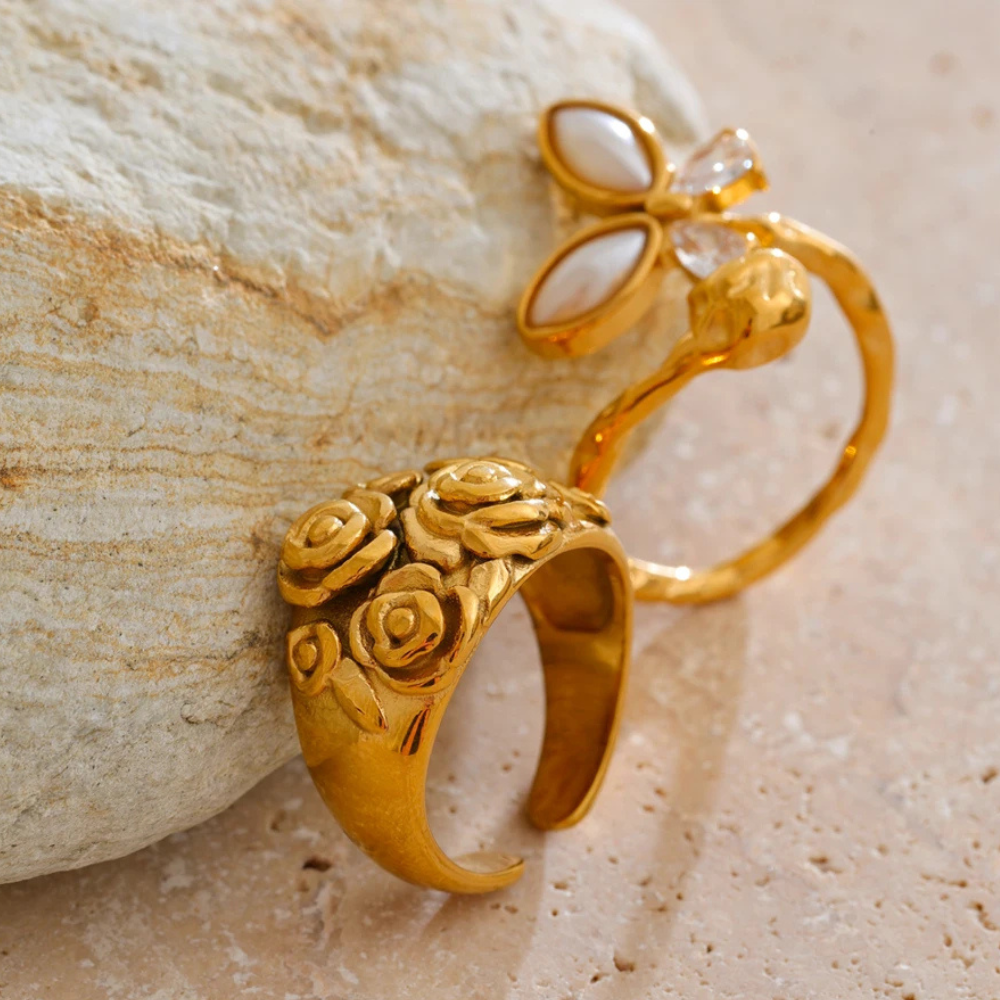 Bague Buisson de Roses doré