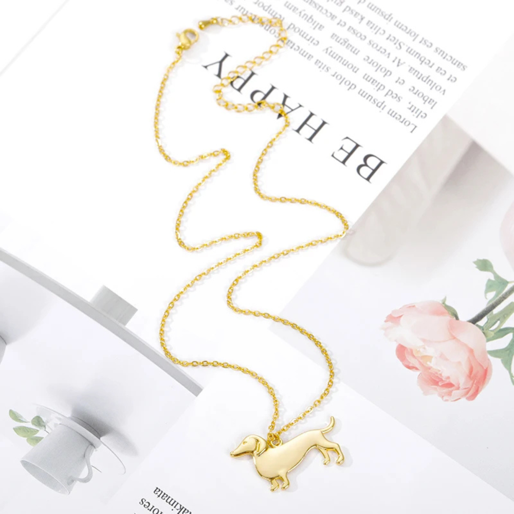 Collier Chien Saucisse or